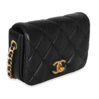 Black Quilted Lambskin Mini Fashion Therapy Bag