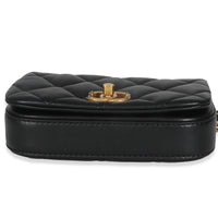 Black Quilted Lambskin Mini Fashion Therapy Bag
