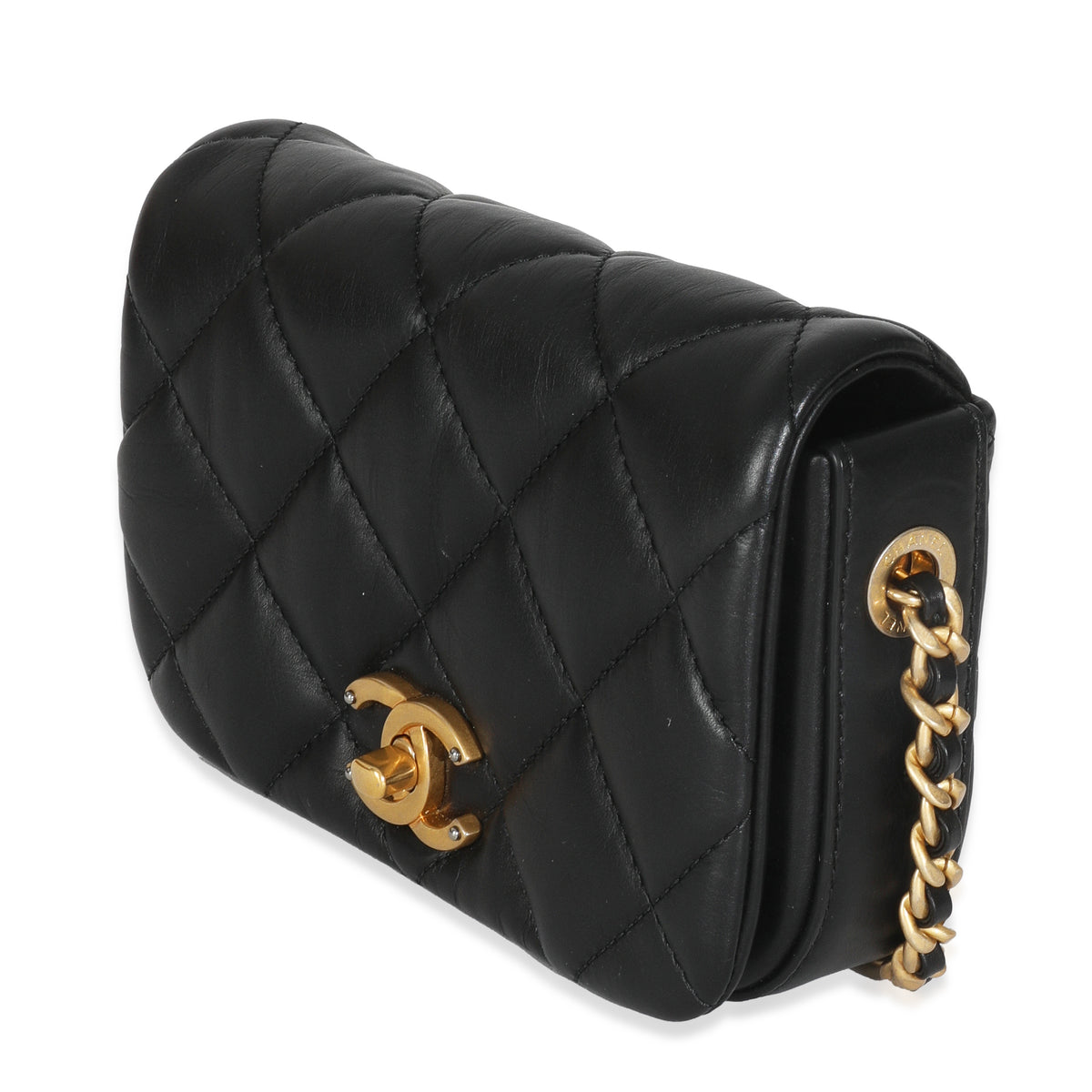 Black Quilted Lambskin Mini Fashion Therapy Bag