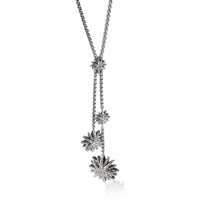 Sterling Silver Diamond Starburst Necklace