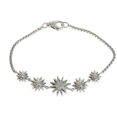 Sterling Silver Diamond Starburst Bracelet