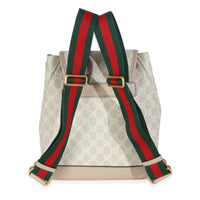 White GG Supreme Monogram Azalea Calfskin Retro Interlocking G Buckle Back