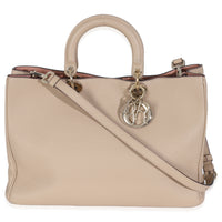 Beige Pebbled Calfskin Large Diorissimo Tote