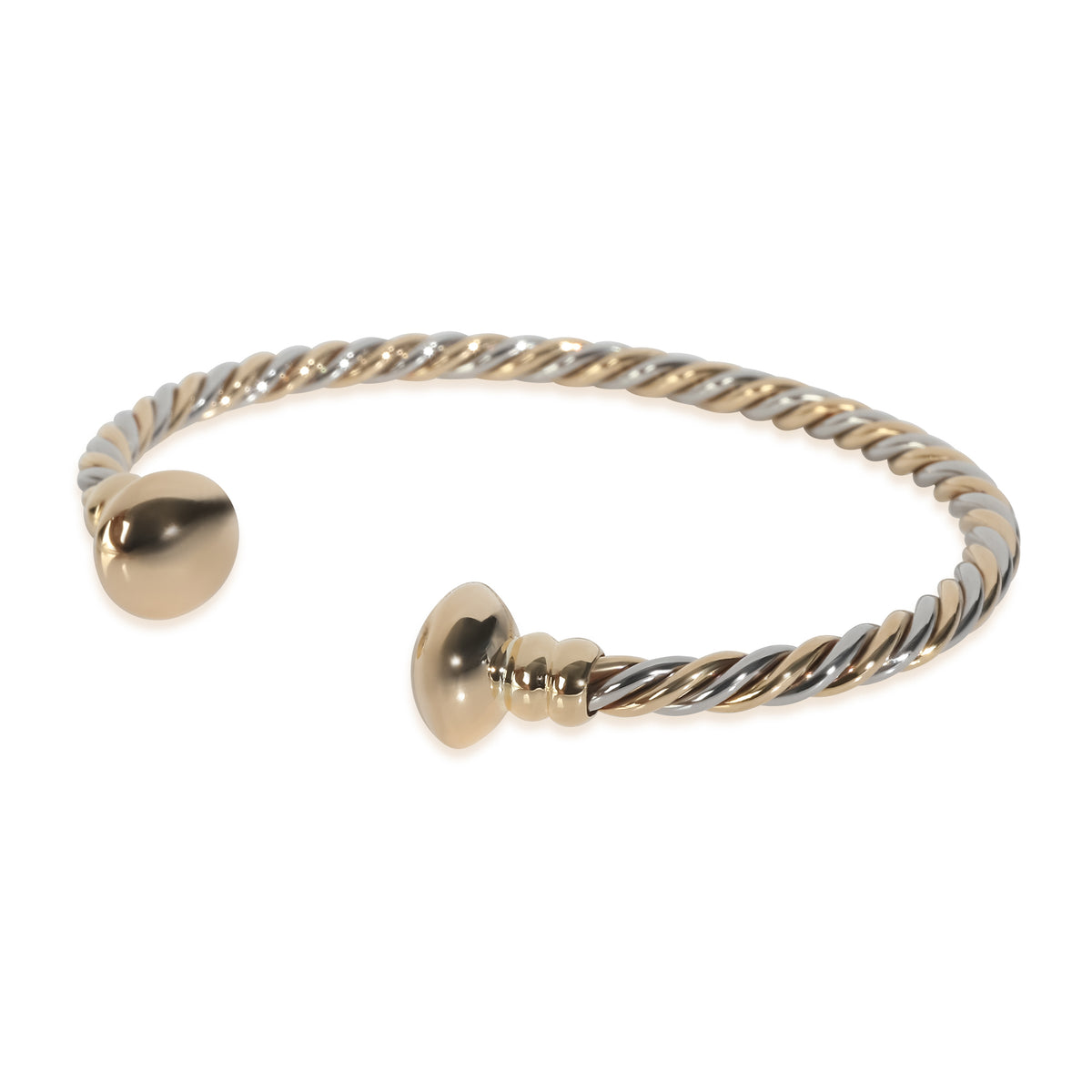 Yellow Gold & Steel  Vintage Torque Bracelet