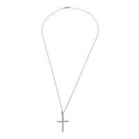 White Gold Diamond Cross Pendant