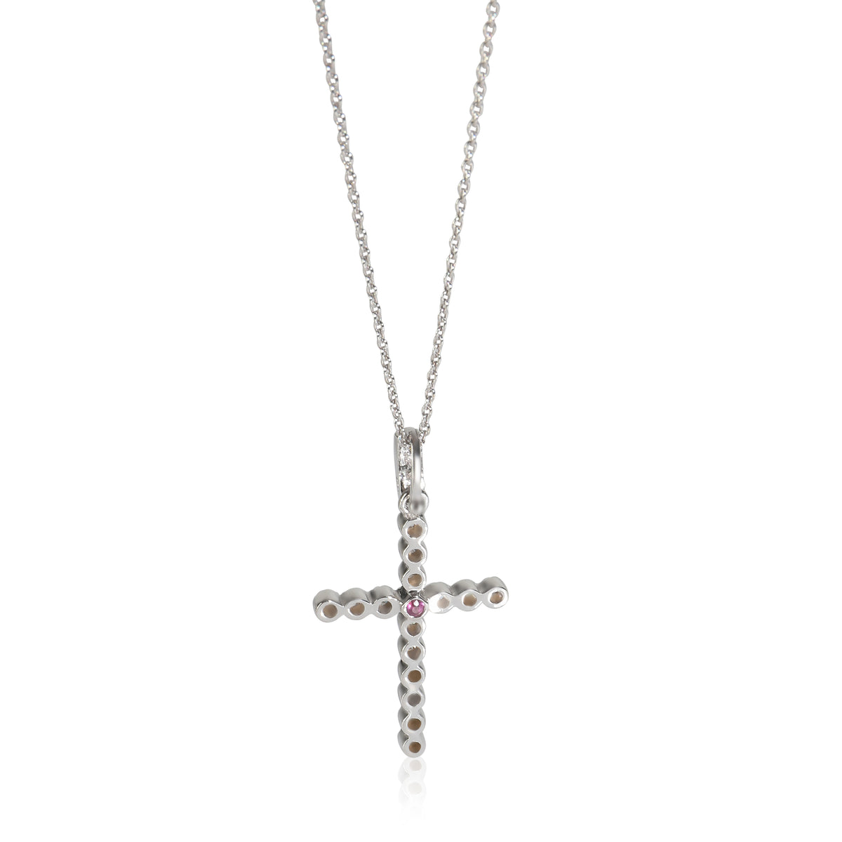 White Gold Diamond Cross Pendant