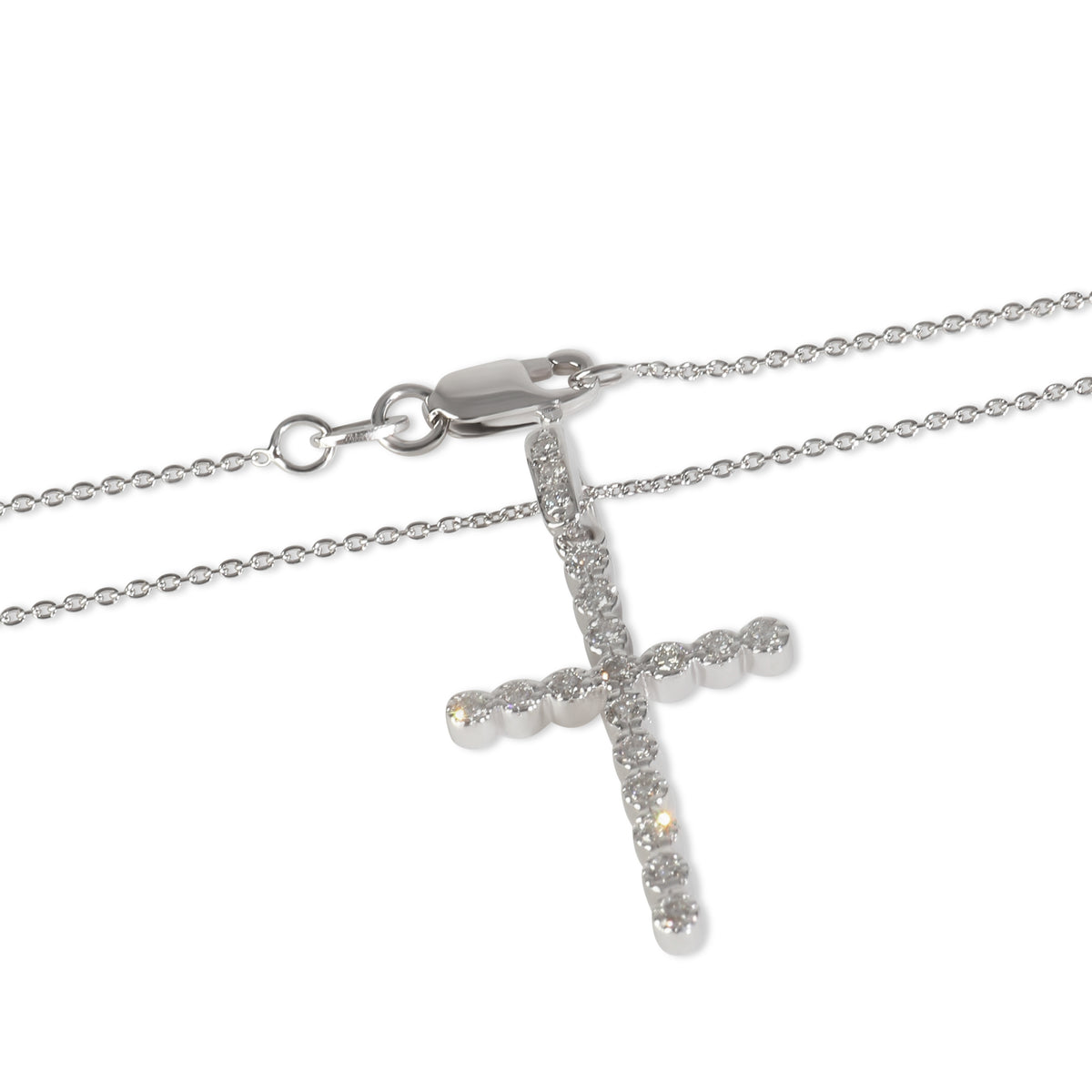 White Gold Diamond Cross Pendant