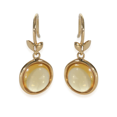 Yellow Gold Citrine Paloma Picasso Olive Leaf Earrings