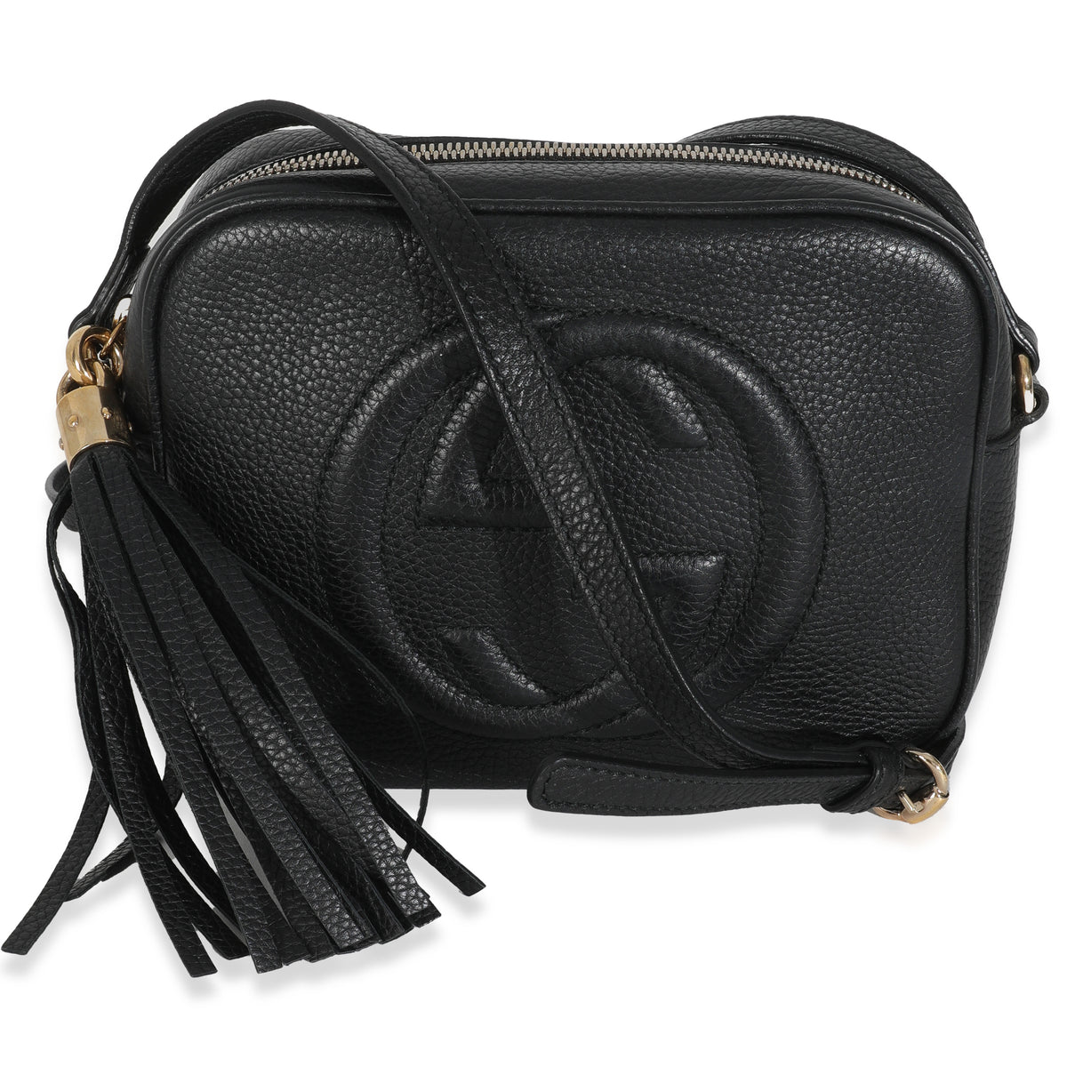 Black Pebbled Calfskin Small Soho Disco Crossbody