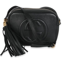 Black Pebbled Calfskin Small Soho Disco Crossbody