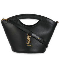 Black Smooth Leather Mini Celia Tote