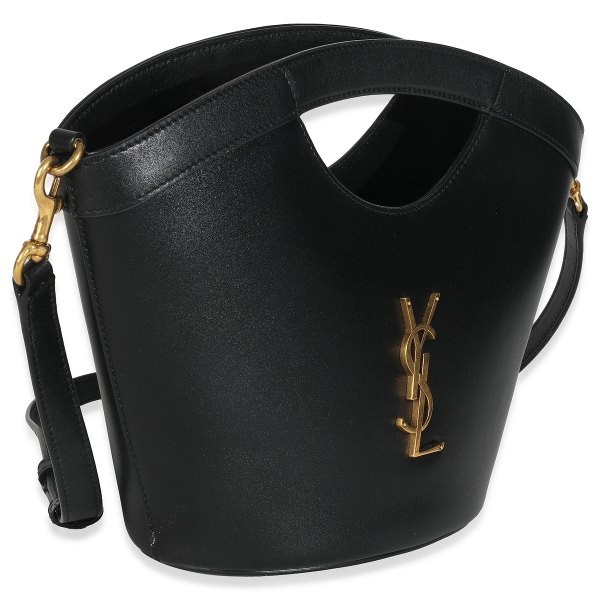 Black Smooth Leather Mini Celia Tote