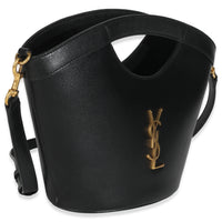 Black Smooth Leather Mini Celia Tote