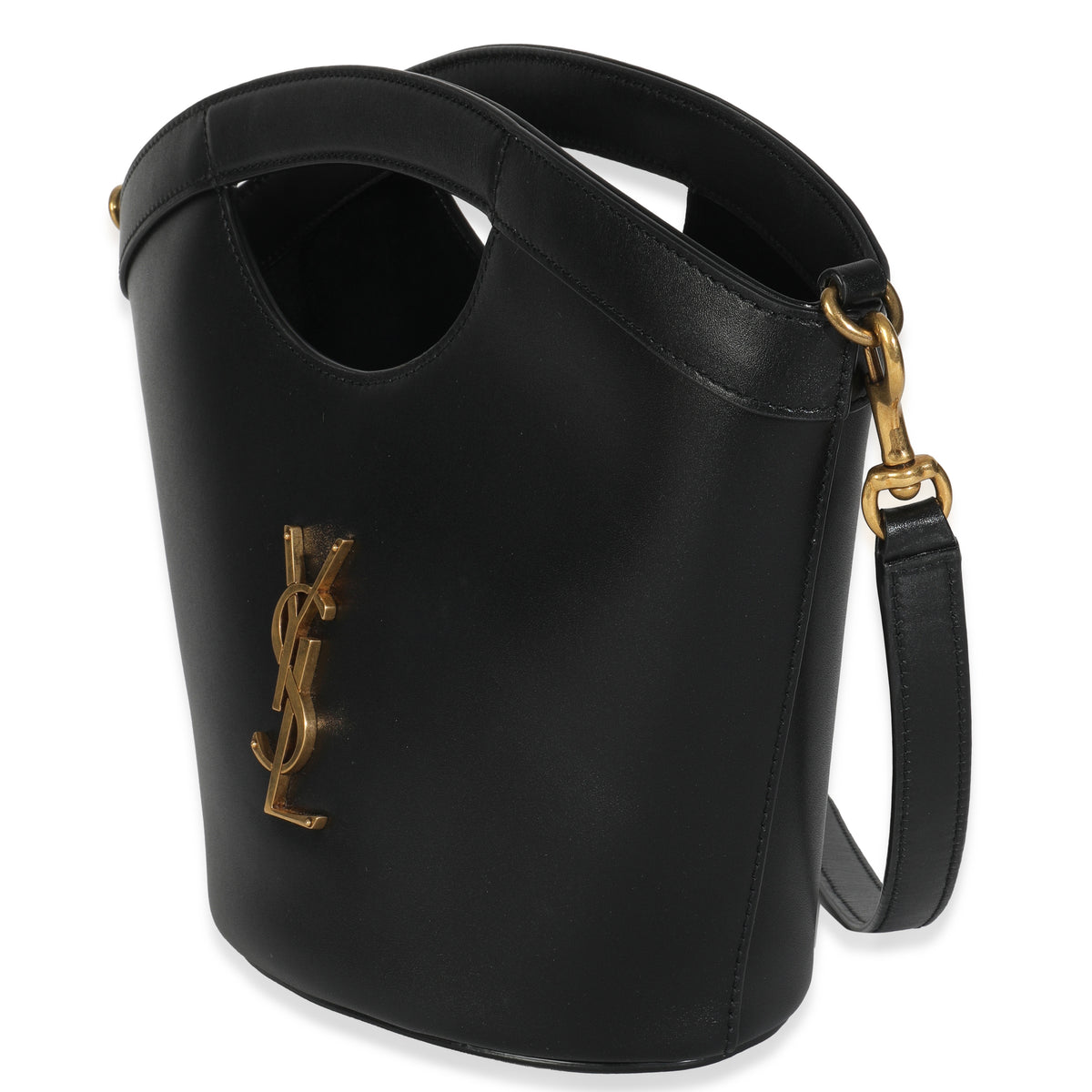 Black Smooth Leather Mini Celia Tote