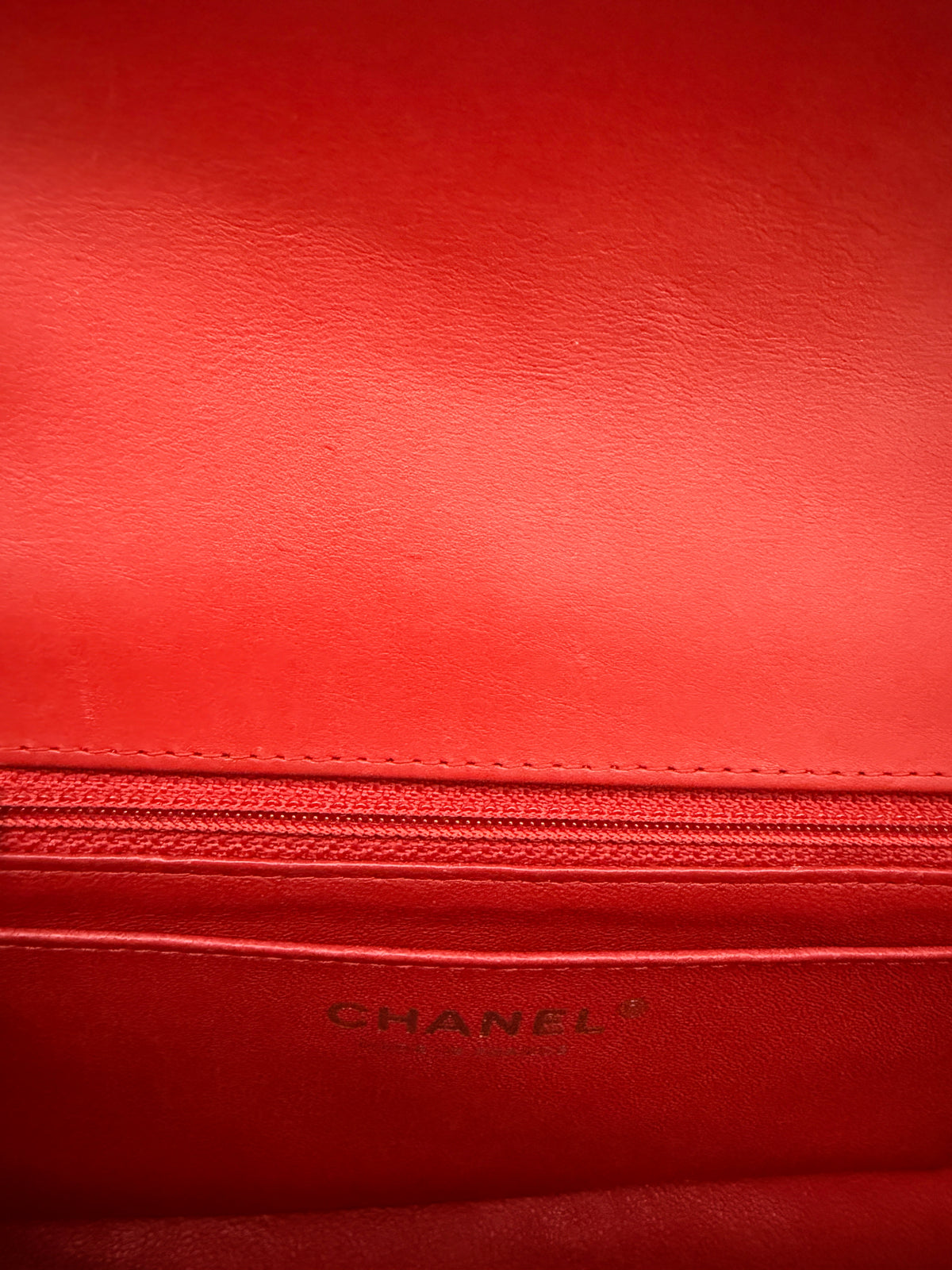 Red Black Quilted Patent Bi-Color Mini Rectangular Flap Bag