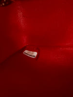 Red Black Quilted Patent Bi-Color Mini Rectangular Flap Bag