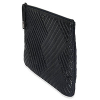 Chanel Grey Distressed Patent Medium CC Crossing Cosmetic Case Handbag sv