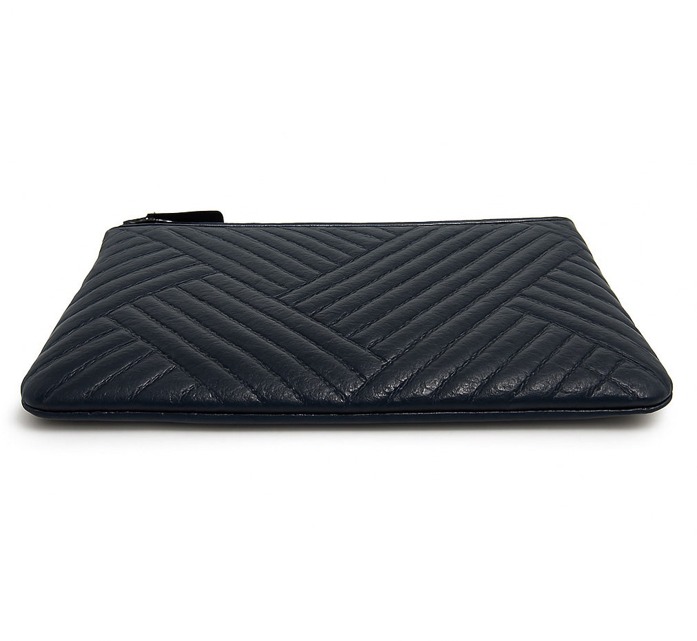 Grey Distressed Patent Medium CC Crossing Cosmetic Case