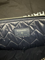 Grey Distressed Patent Medium CC Crossing Cosmetic Case