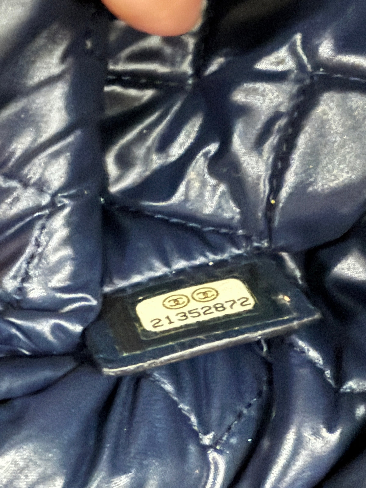 Grey Distressed Patent Medium CC Crossing Cosmetic Case