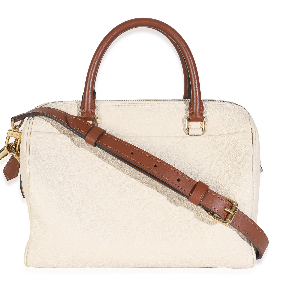 Cream Empreinte Caramel Calfskin Speedy Bandouliere 25 NM