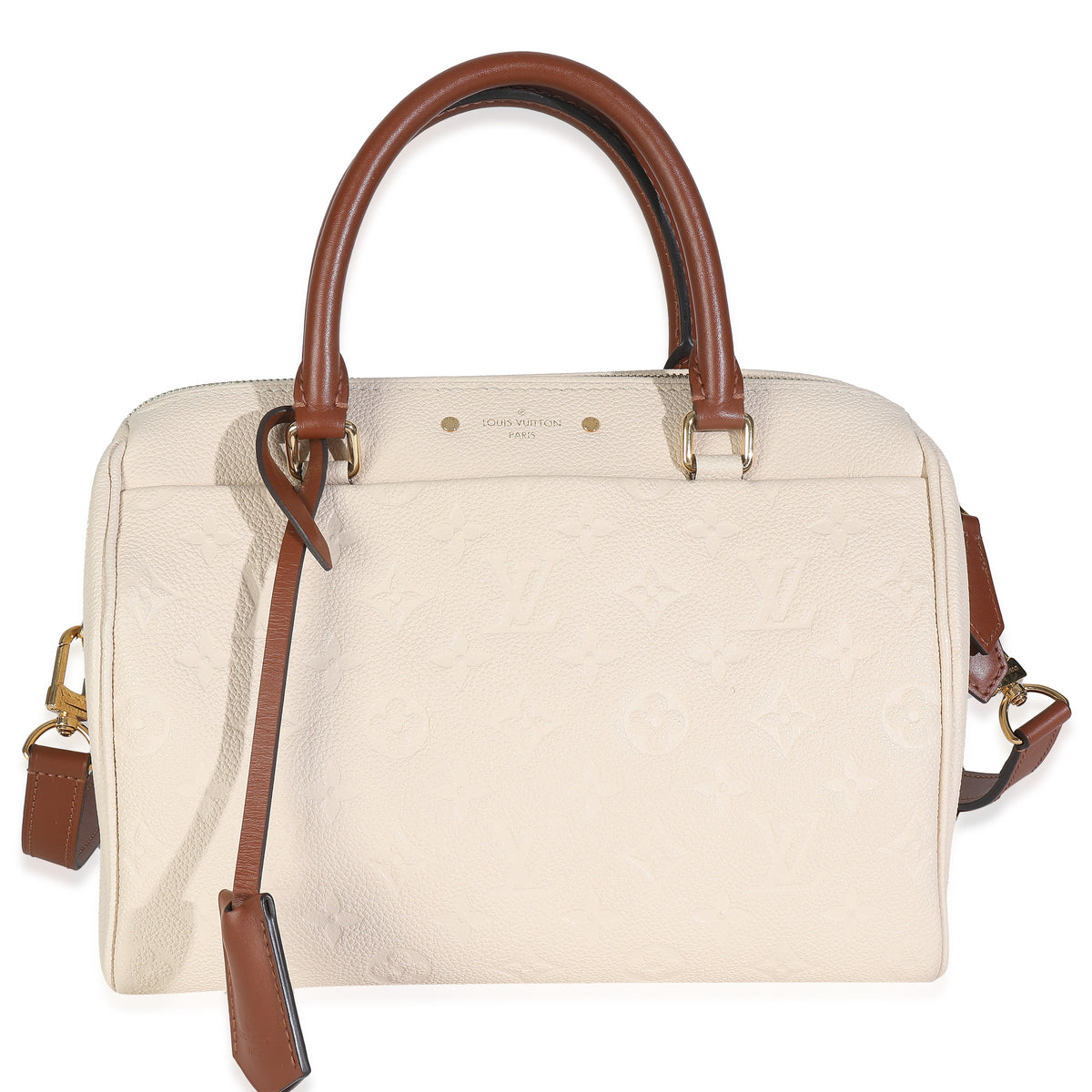 Cream Empreinte Caramel Calfskin Speedy Bandouliere 25 NM