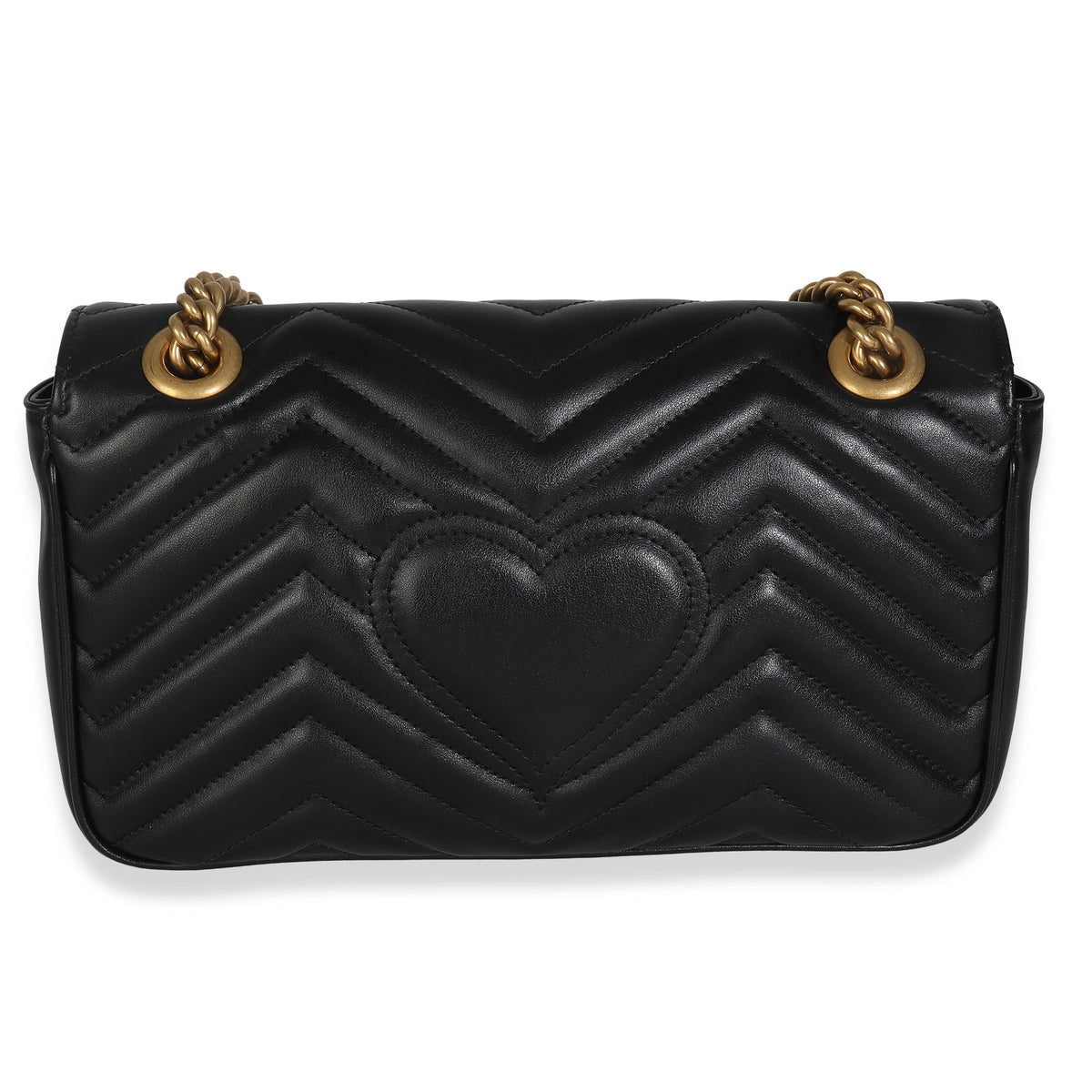 Black Calfskin Matelasse Medium GG Marmont Shoulder Bag