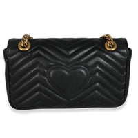 Black Calfskin Matelasse Medium GG Marmont Shoulder Bag