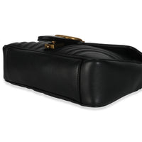 Black Calfskin Matelasse Medium GG Marmont Shoulder Bag