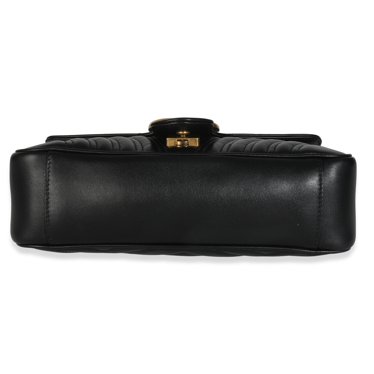 Black Calfskin Matelasse Medium GG Marmont Shoulder Bag
