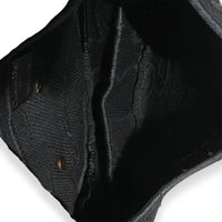 Black Embroidered Camouflage Canvas Medium Saddle Bag