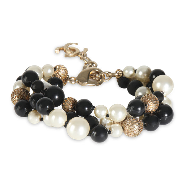 Gold-Plated 2016 Triple Strand Bead Bracelet