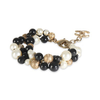 Gold-Plated  2016 Triple Strand Bead Bracelet