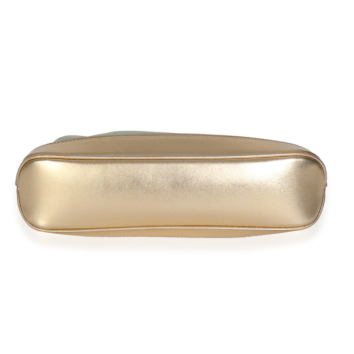 Vintage Blue Nylon Gold Shoulder Pochette Bag