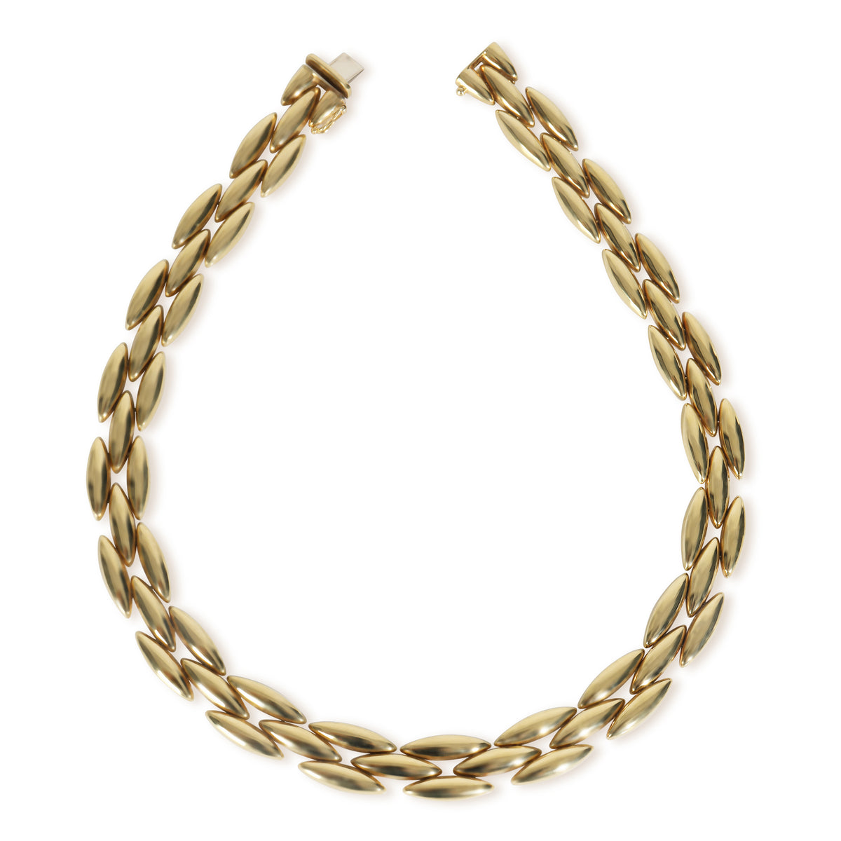 Yellow Gold  Vintage Gentiane 3 Row Necklace