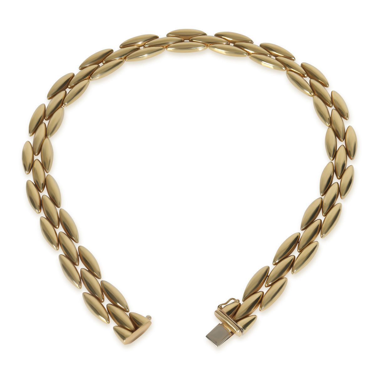 Yellow Gold  Vintage Gentiane 3 Row Necklace