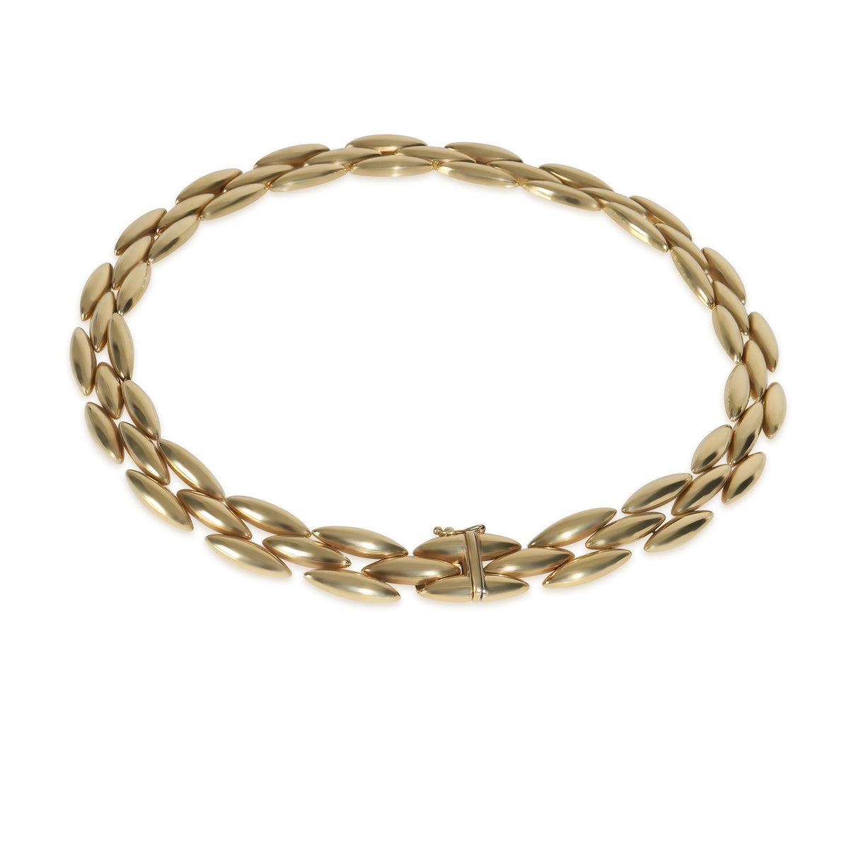 Yellow Gold  Vintage Gentiane 3 Row Necklace