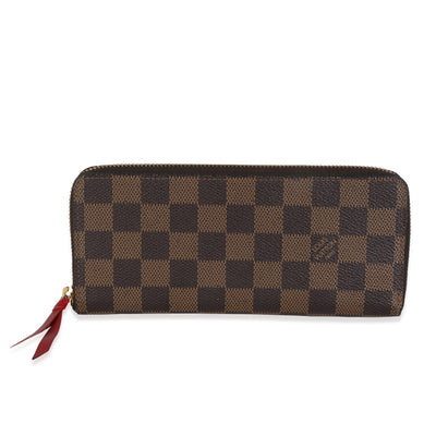 Cerise Damier Ebene Canvas Clemence Wallet