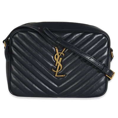 Navy Calfskin Matelasse Monogram Lou Camera Bag