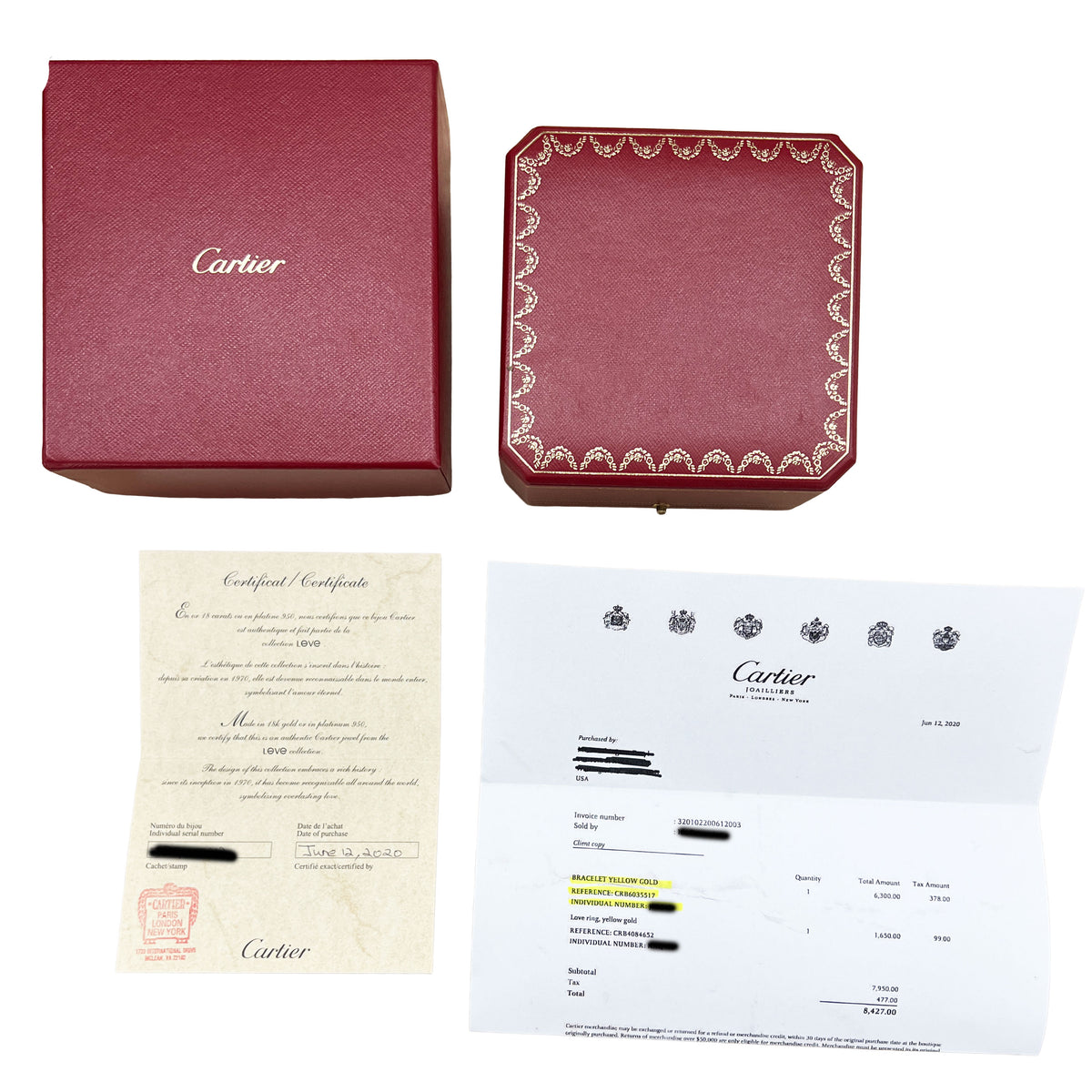 Yellow Gold  Love Bracelet