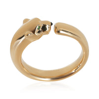 Cartier Yellow Gold Onyx and Tsavorite Small Model Panthere de  Ring 4