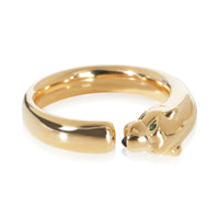 Cartier Yellow Gold Onyx and Tsavorite Small Model Panthere de  Ring fv