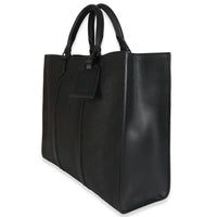 Louis Vuitton Black Monogram Embossed Taurillon Sac Plat 24H Handbag sv