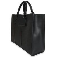 Louis Vuitton Black Monogram Embossed Taurillon Sac Plat 24H Handbag sv