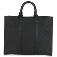 Black Monogram Embossed Taurillon Sac Plat 24H