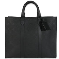 Black Monogram Embossed Taurillon Sac Plat 24H