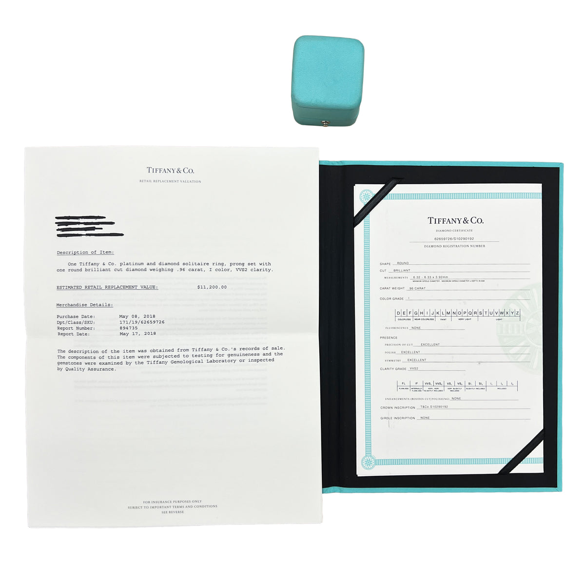 0.96 ct Round Brilliant Diamond Engagement Ring