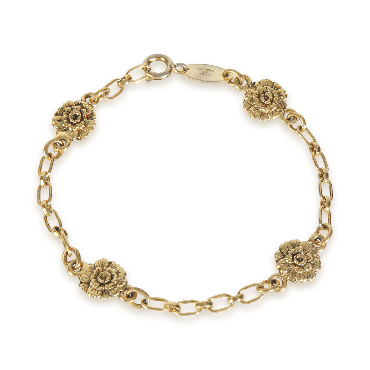 Gold-Plated  Vintage 1983 Camelia Bracelet