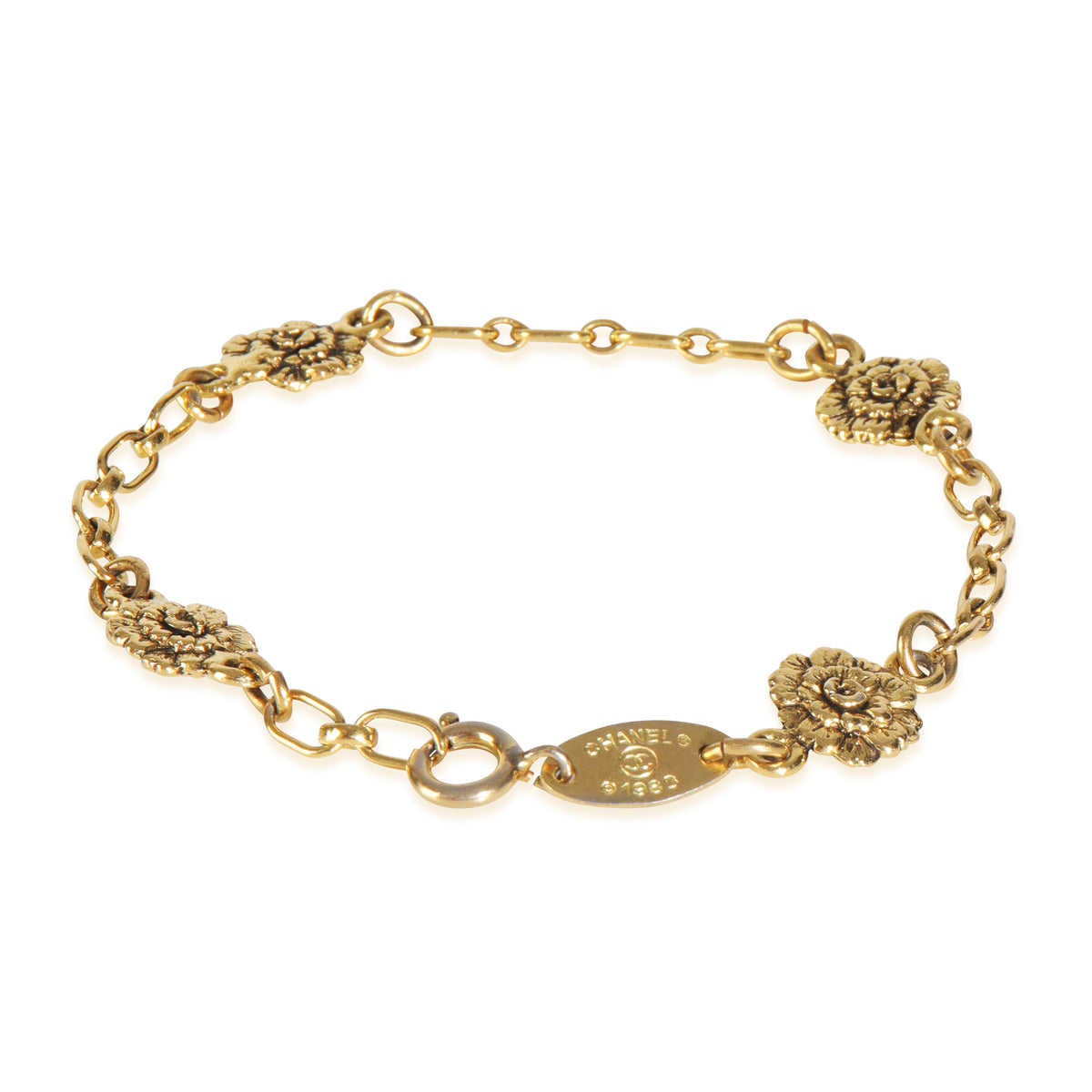 Gold-Plated  Vintage 1983 Camelia Bracelet