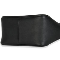 Black Soft Grain Leather Mini Shopping Tote Bag